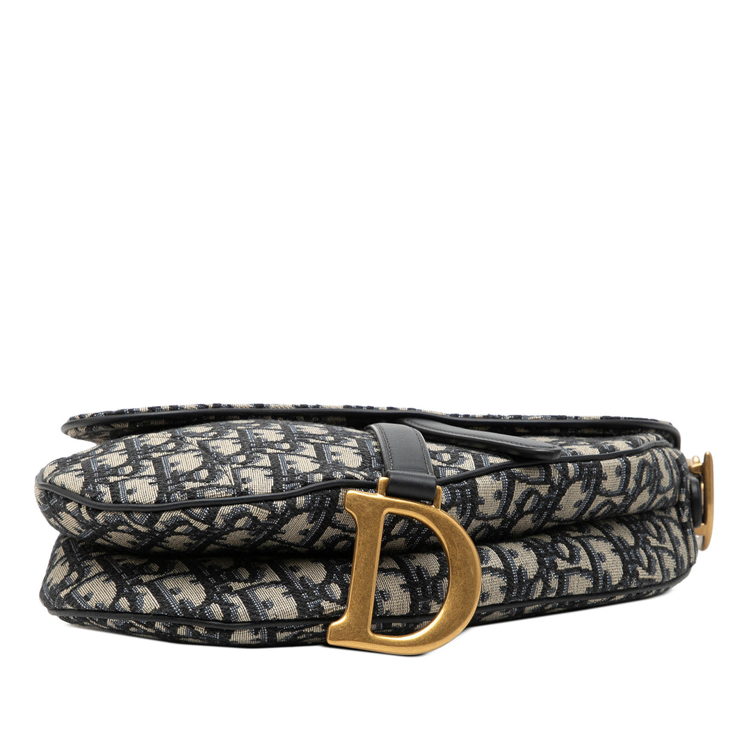 Dior Oblique Toile Saddle Sac