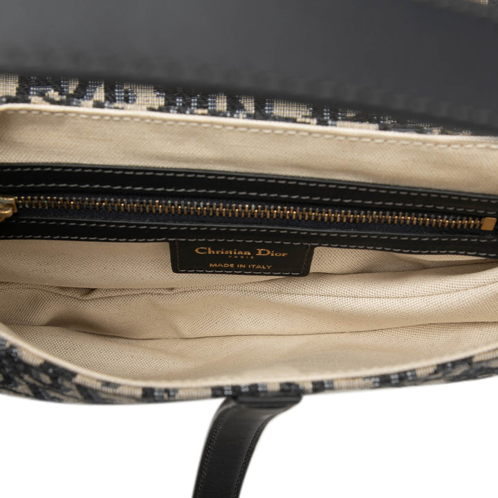 Dior Oblique Toile Saddle Sac