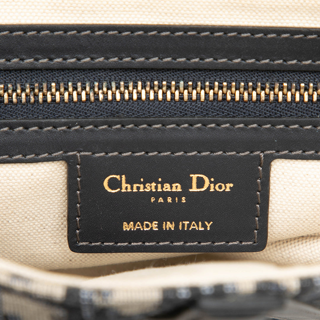 Dior Oblique Toile Saddle Sac