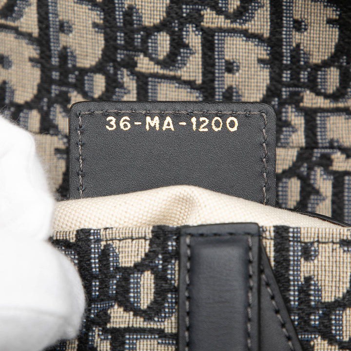 Dior Oblique Toile Saddle Sac