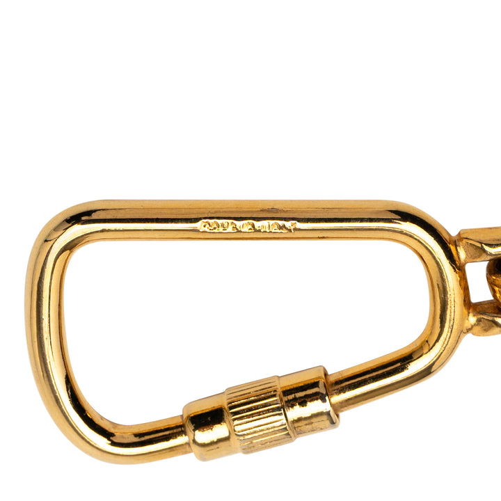 Celine plaqué Logo Star Square Porte-clés Charm