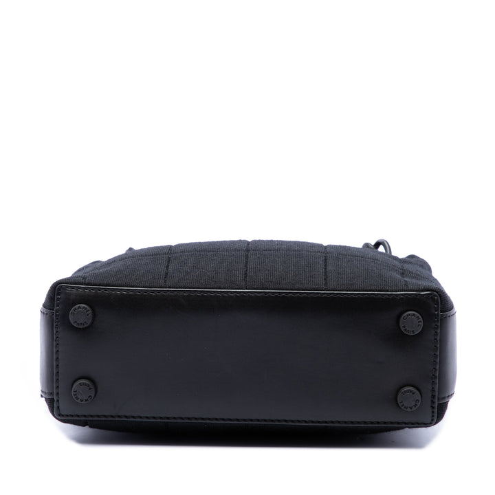 Chanel CC Chocolate Bar Jersey Sac Noir – vue 3 – GABY PARIS
