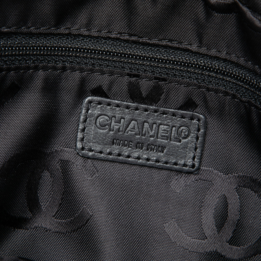 Chanel CC Chocolate Bar Jersey Sac Noir – vue 5 – GABY PARIS