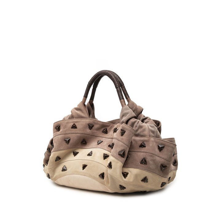 LOEWE clouté Aire Sac Marron – vue 2 – GABY PARIS