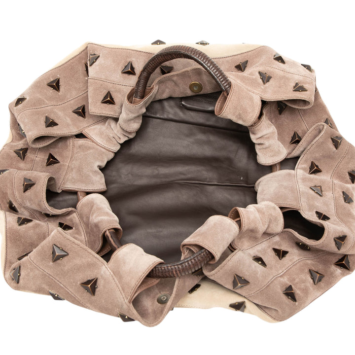 LOEWE clouté Aire Sac Marron – vue 4 – GABY PARIS