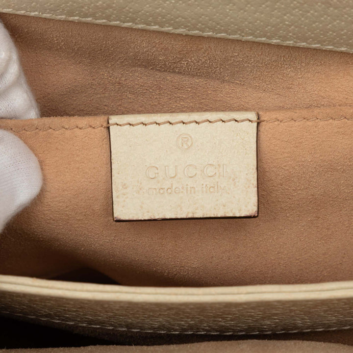 Gucci Sac bandoulière Web Ophidia Chaîne Petit Cuir de veau Blanc – vue 5 – GABY PARIS