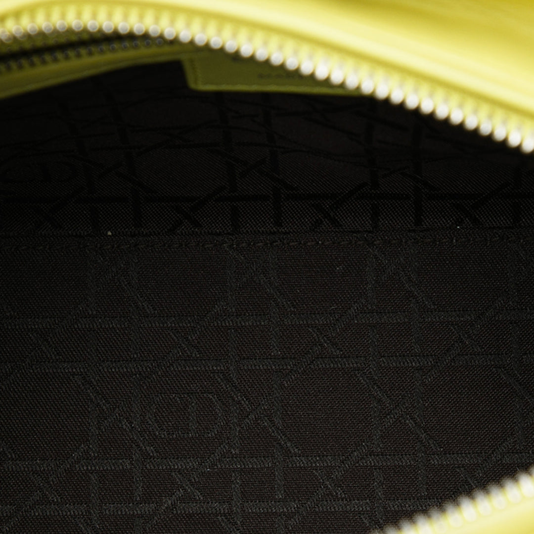 Lady Dior Cannage Moyen Cuir d'agneau Jaune