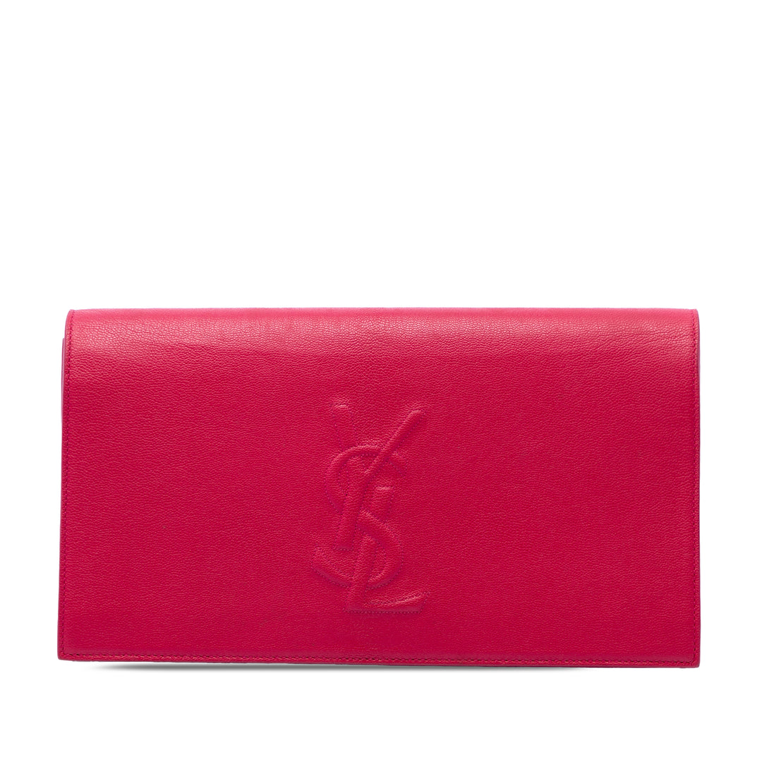 Saint Laurent Belle De Jour Pochette Grand Rose – vue principale – GABY PARIS