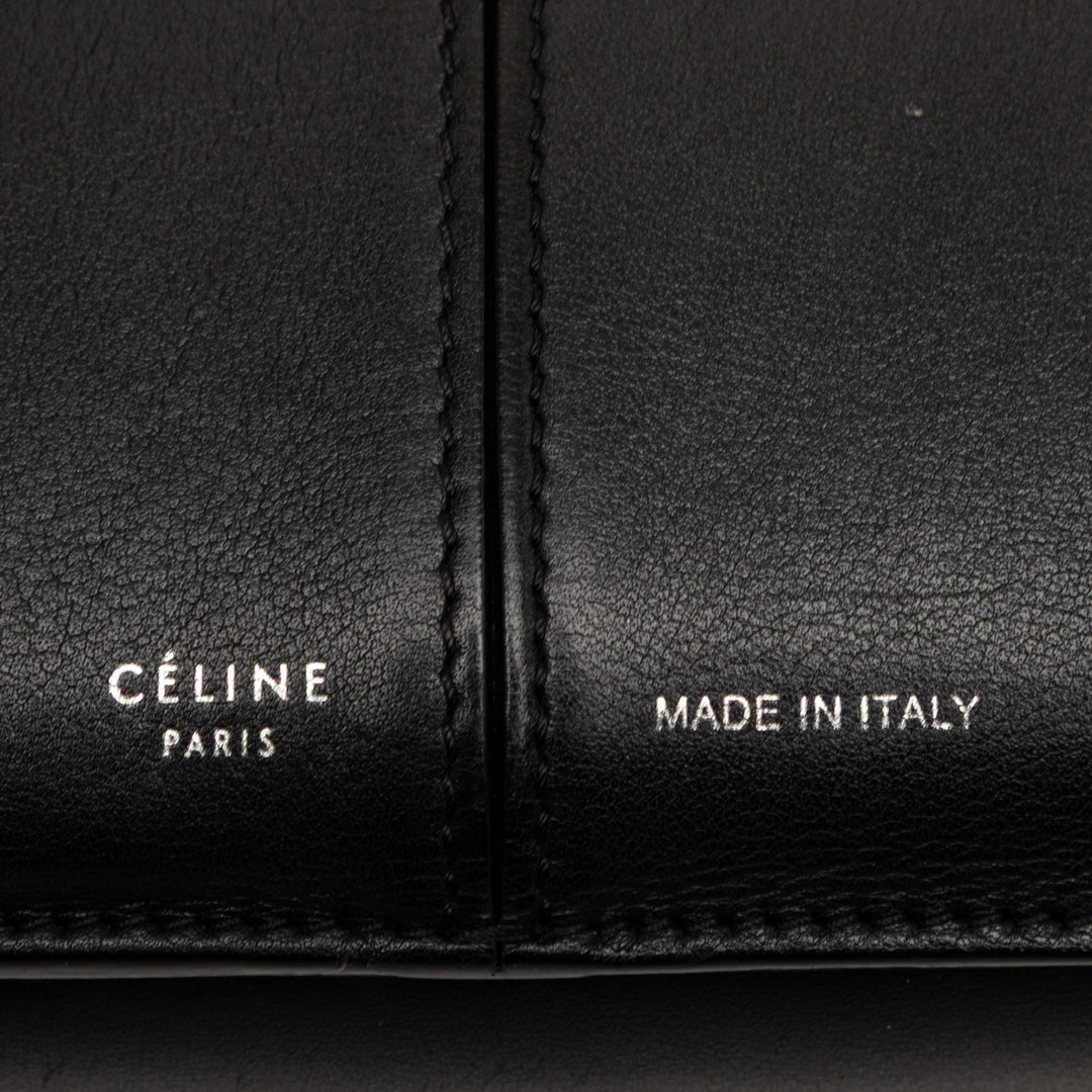 Celine Trifold Cuir Pochette avec chaîne