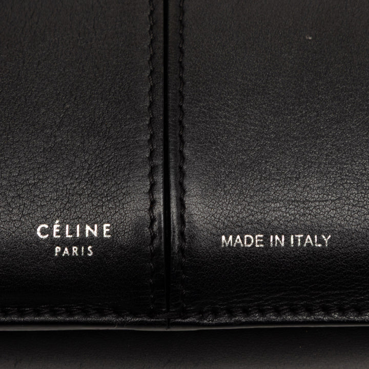 Celine Trifold Cuir Pochette avec chaîne