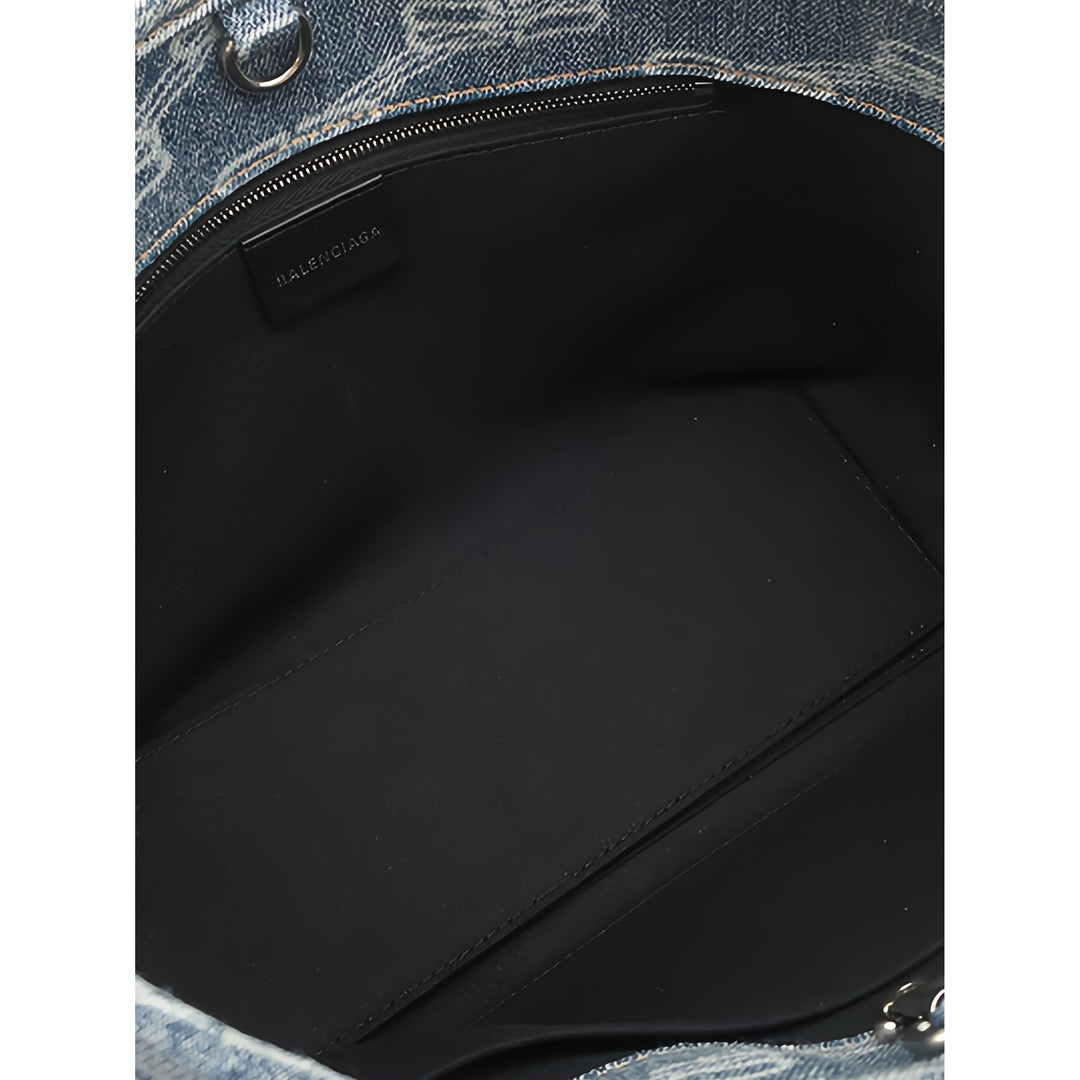 Balenciaga Cabas East West Monogram Petit Bleu – vue 4 – GABY PARIS