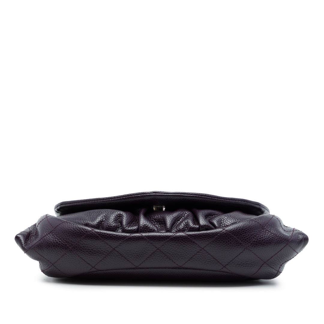Chanel CC Half Moon Wallet on Chain Cuir caviar Noir