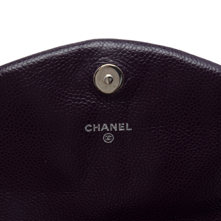 Chanel CC Half Moon Wallet on Chain Cuir caviar Noir
