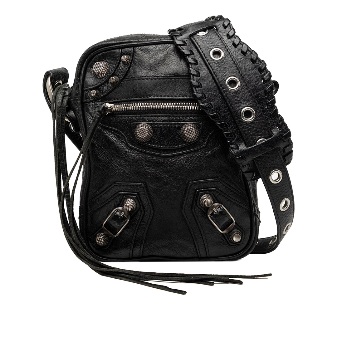 Balenciaga Cuir d’agneau Motocross Le Cagole Messenger Sac