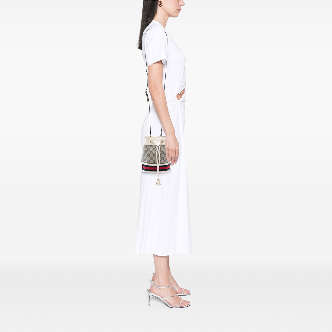 Gucci Mini GG Supreme Web Ophidia Bucket Sac