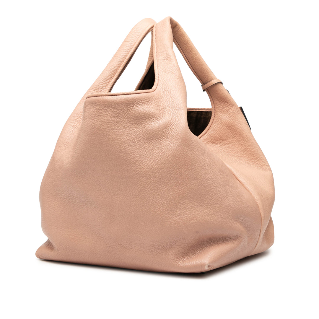 LOEWE Cuir de veau Calle Lock Sac bandoulière Marron