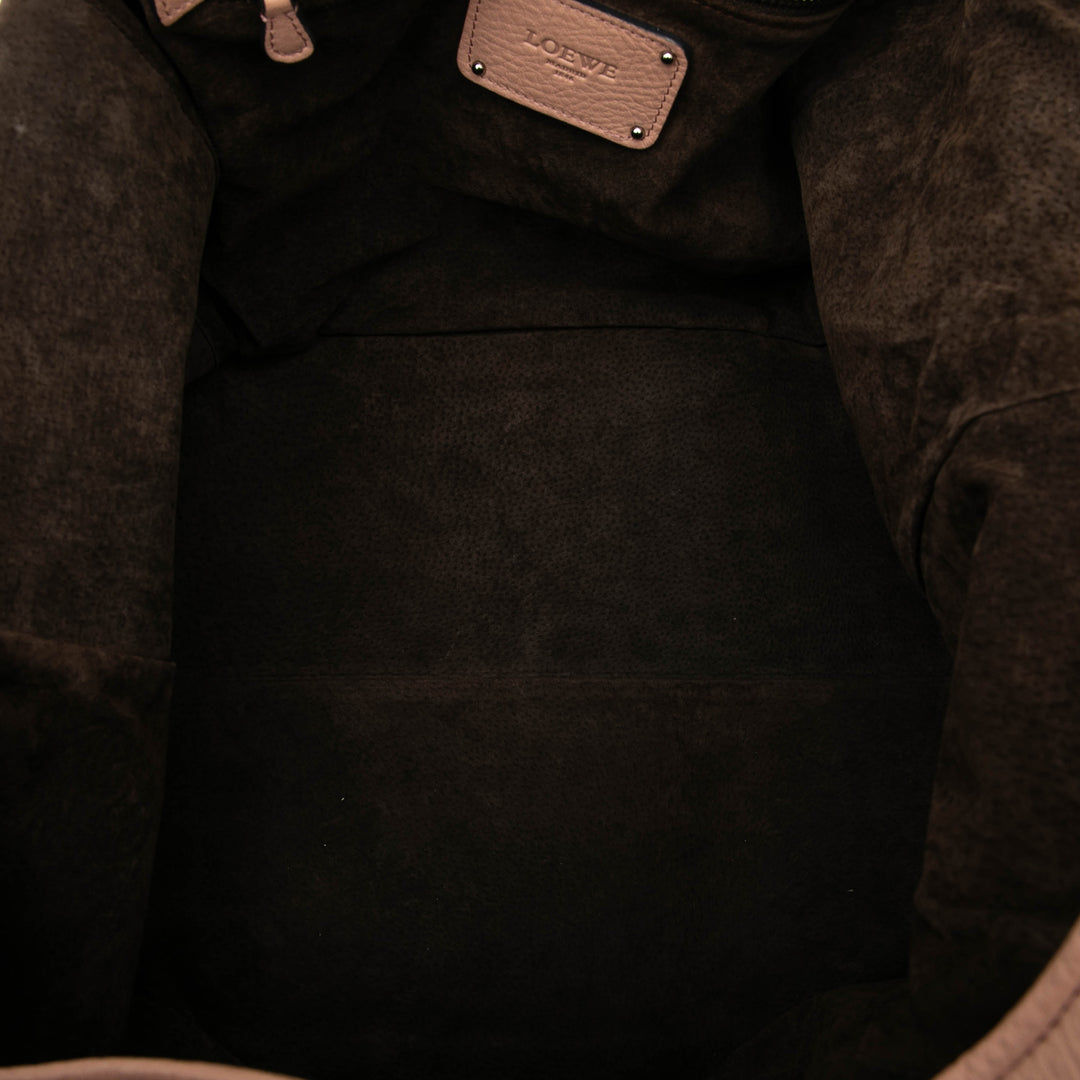 LOEWE Cuir de veau Calle Lock Sac bandoulière Marron