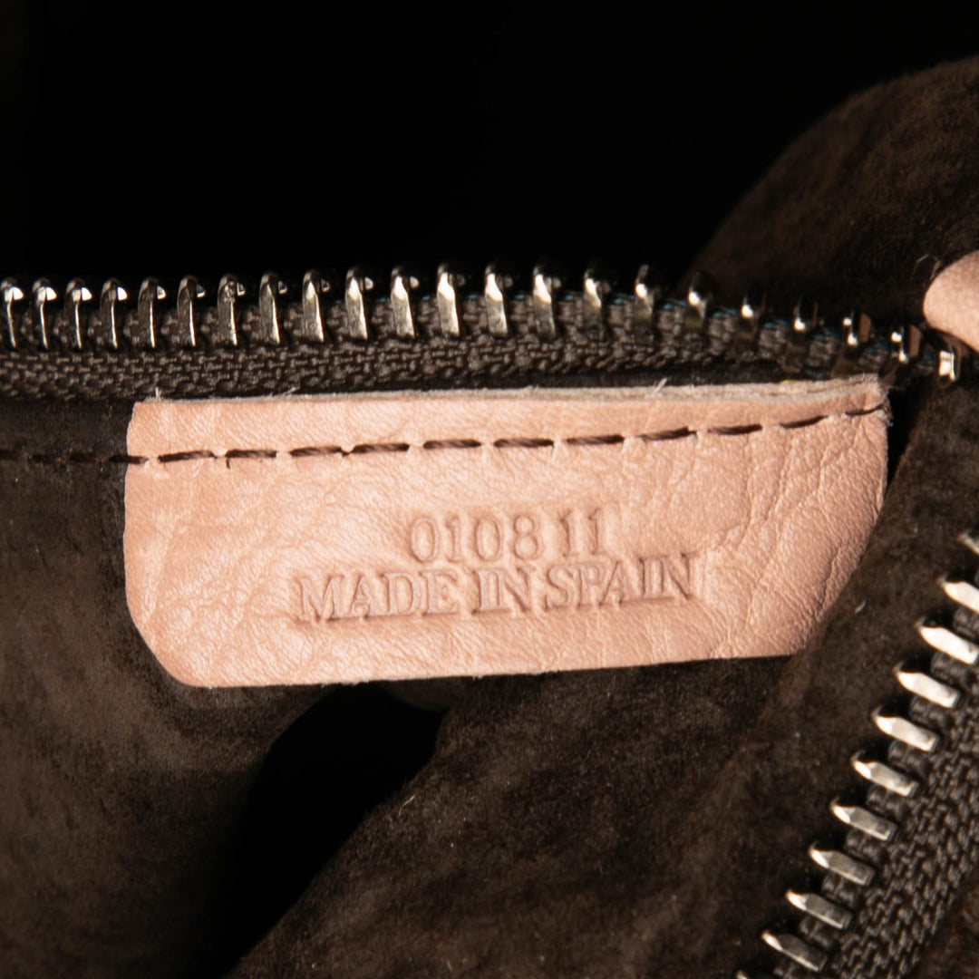 LOEWE Cuir de veau Calle Lock Sac bandoulière Marron