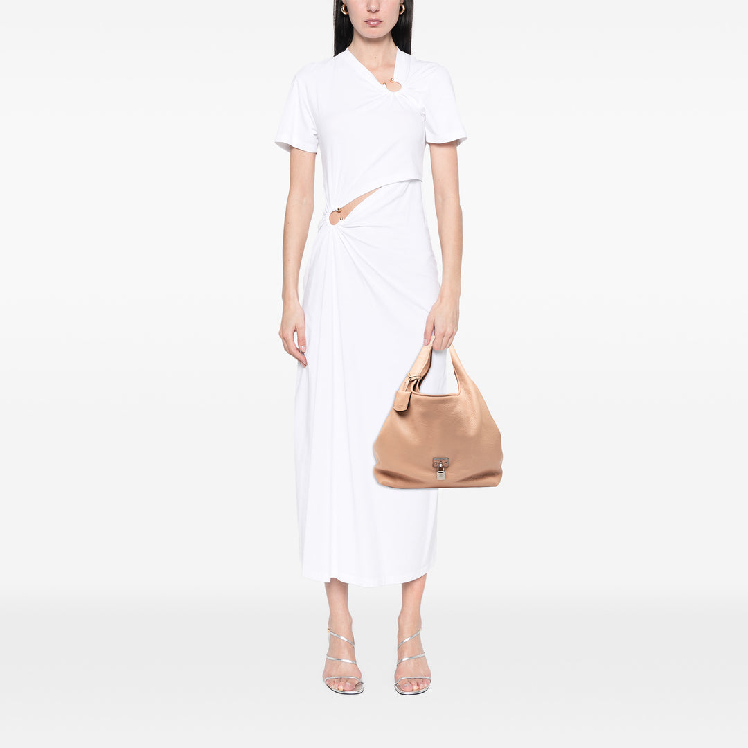 LOEWE Cuir de veau Calle Lock Sac bandoulière Marron