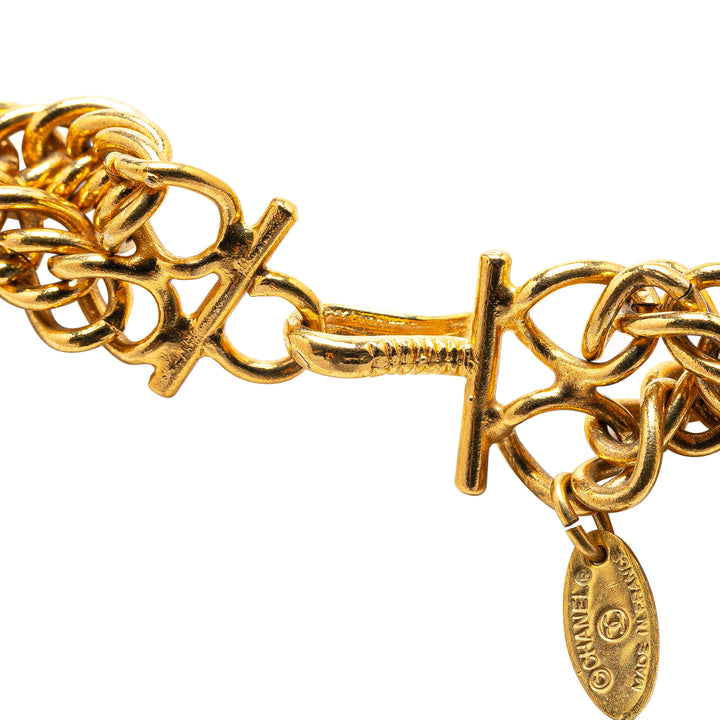 Gold Plated Lion Head Choker Necklace Gold - Gaby Paris