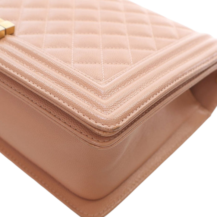 Chanel Medium Matelassé Caviar Boy à rabat