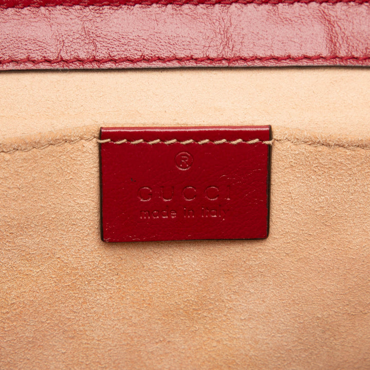 Gucci Small GG Marmont Matelasse Diagonal GG Toile et Cuir Sac bandoulière