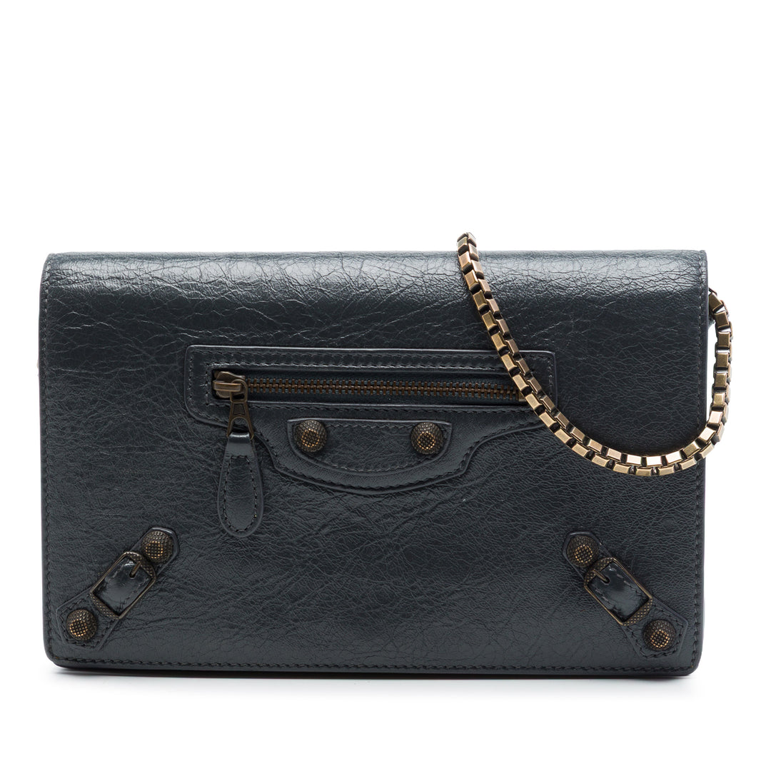 Balenciaga Motocross Giant 12 Wallet on Chain Cuir d'agneau