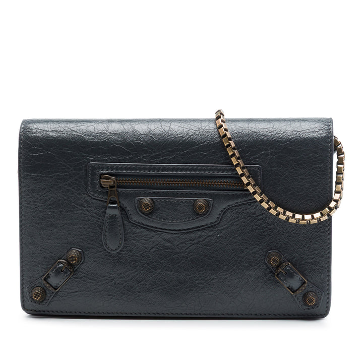 Balenciaga Motocross Giant 12 Wallet on Chain Cuir d'agneau