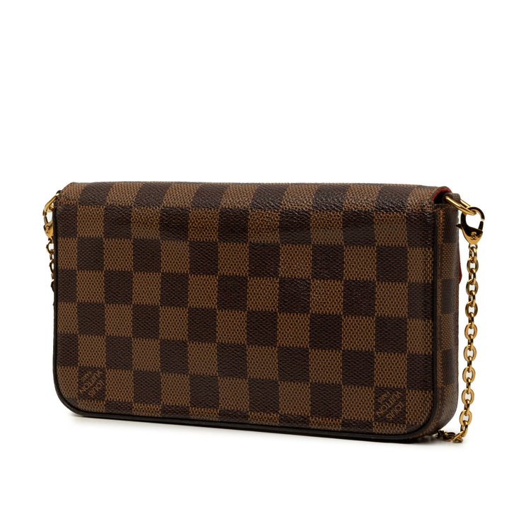 Pochette Felicie Damier Ébène Marron