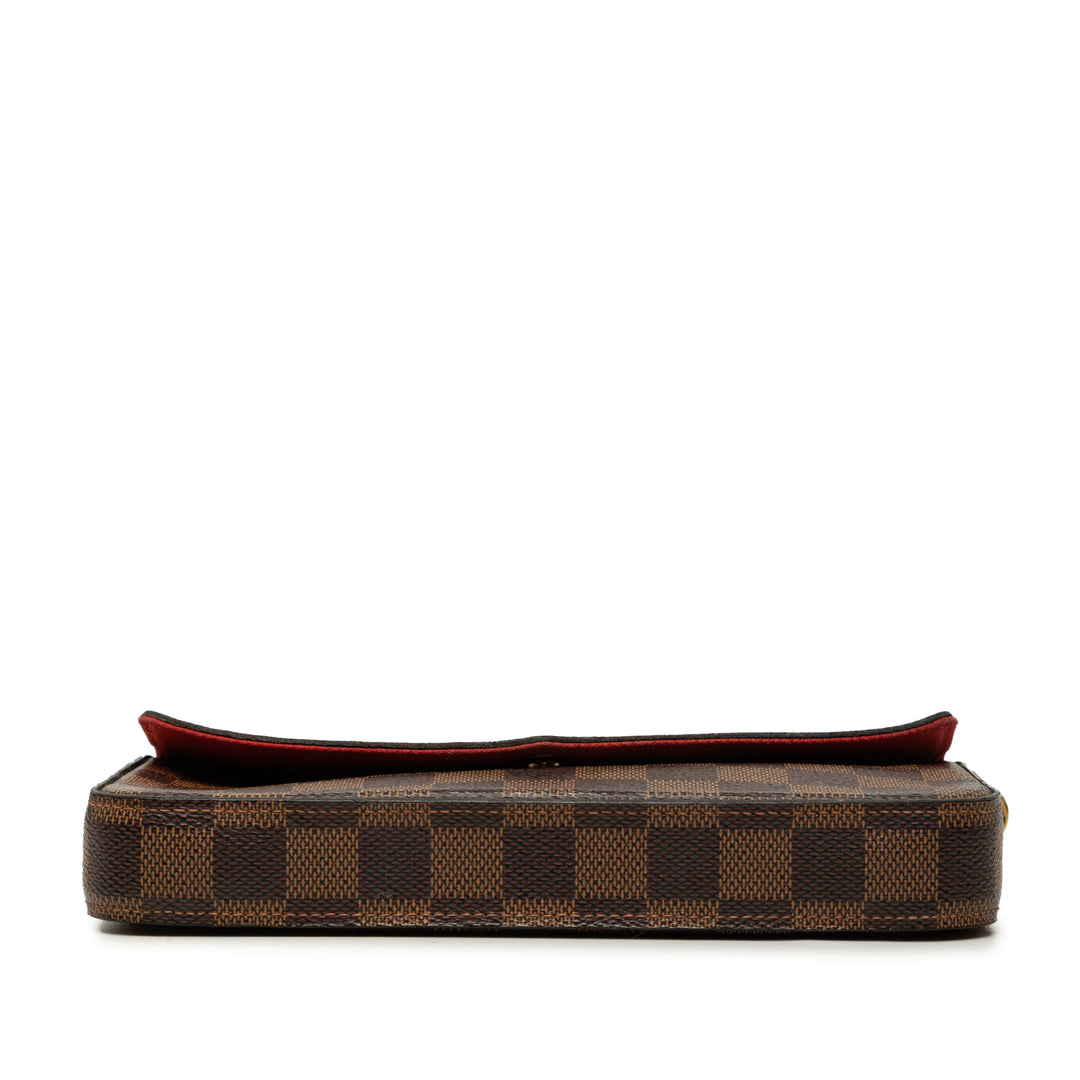 Pochette Felicie Damier Ébène Marron