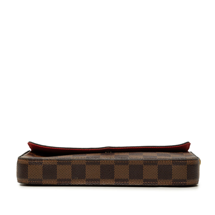 Pochette Felicie Damier Ébène Marron