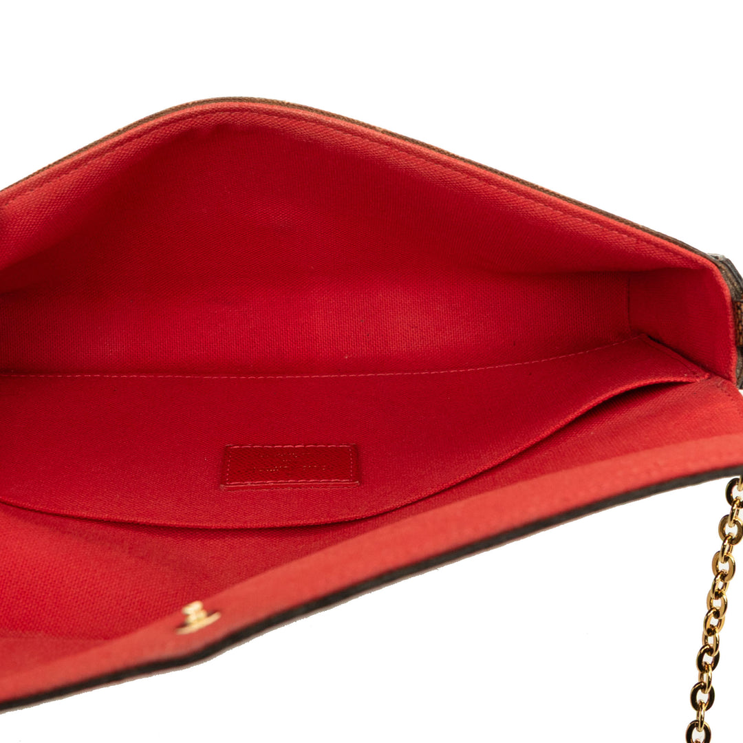 Pochette Felicie Damier Ébène Marron