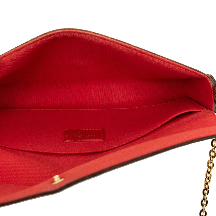 Pochette Felicie Damier Ébène Marron