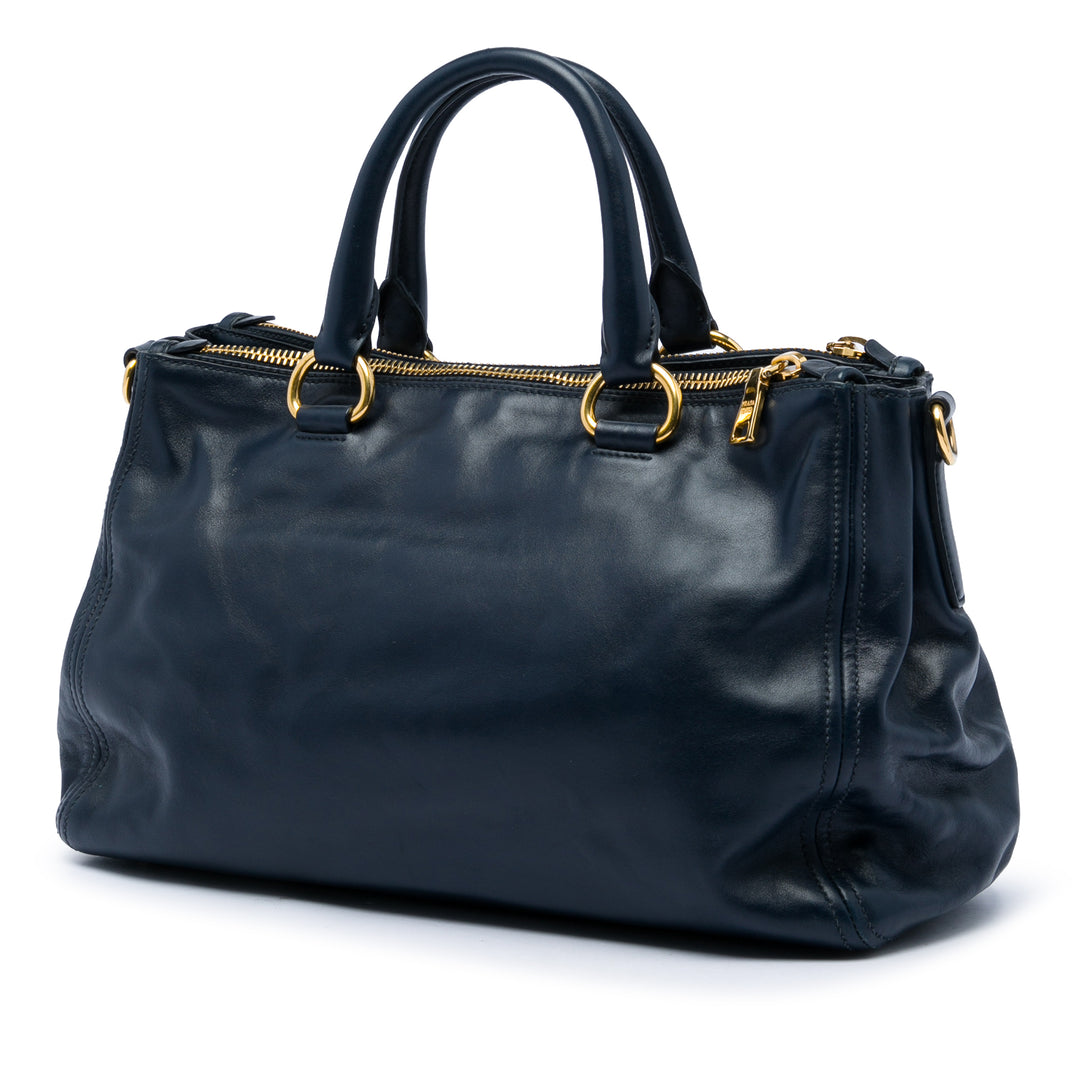 Prada Soft Veau Double Zip Convertible Cabas