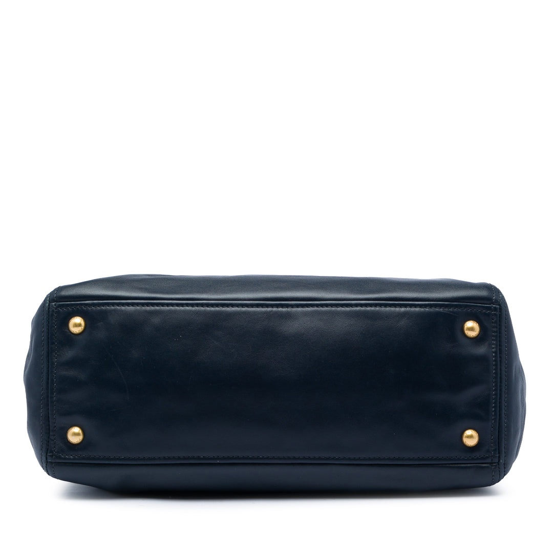 Prada Soft Veau Double Zip Convertible Cabas