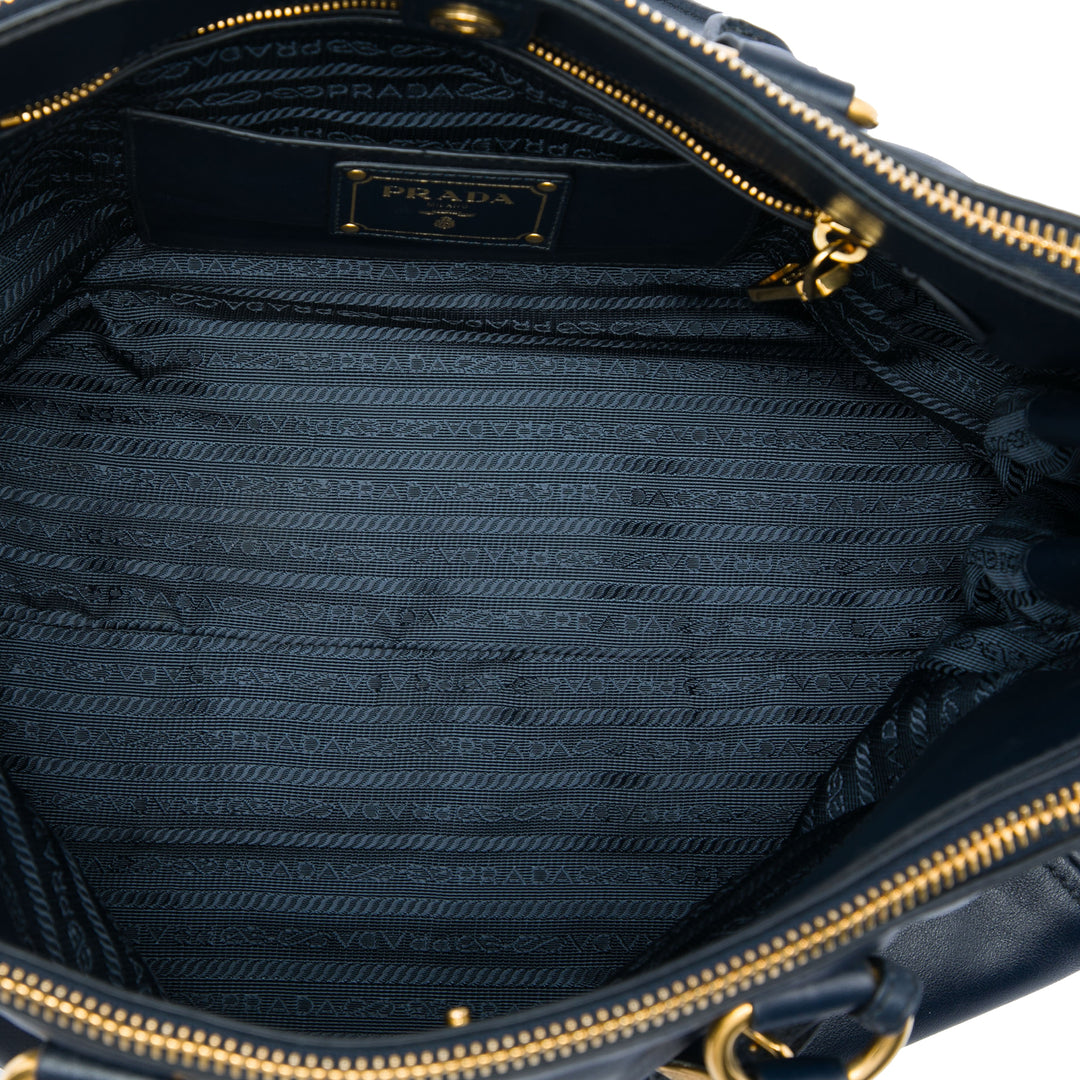 Prada Soft Veau Double Zip Convertible Cabas
