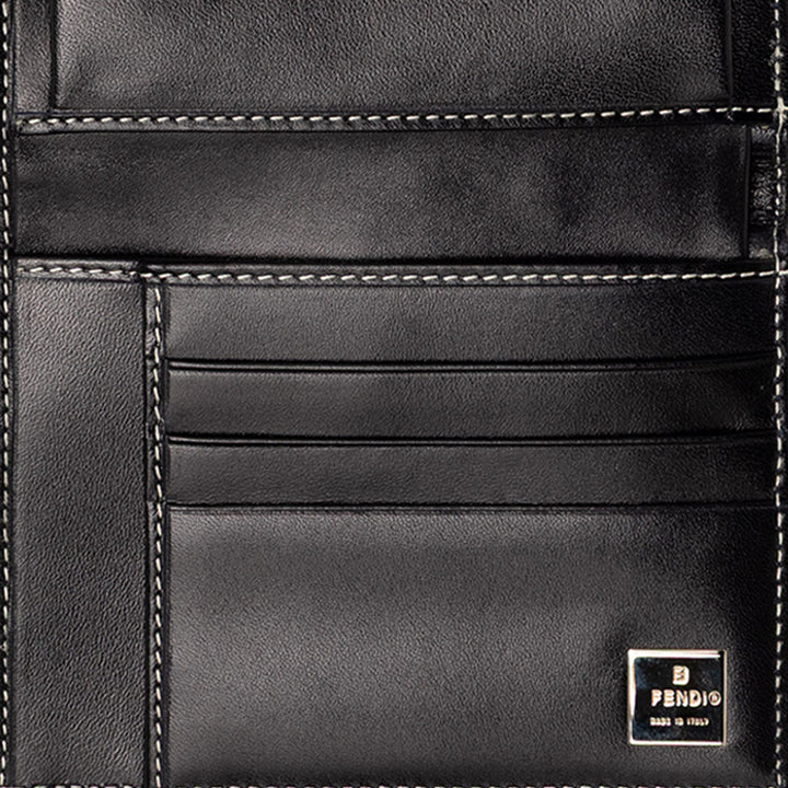 Fendi Zucchino Toile Trifold Portefeuille