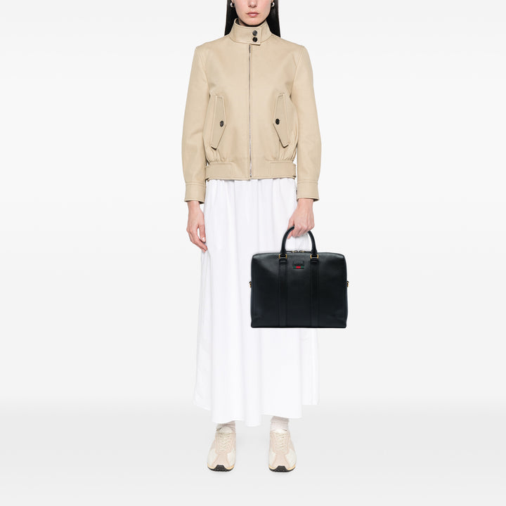 Web Business Sac Cuir de veau Noir