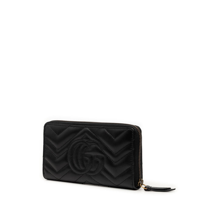 Gucci GG Marmont Matelasse Cuir de veau Zip Around Portefeuille