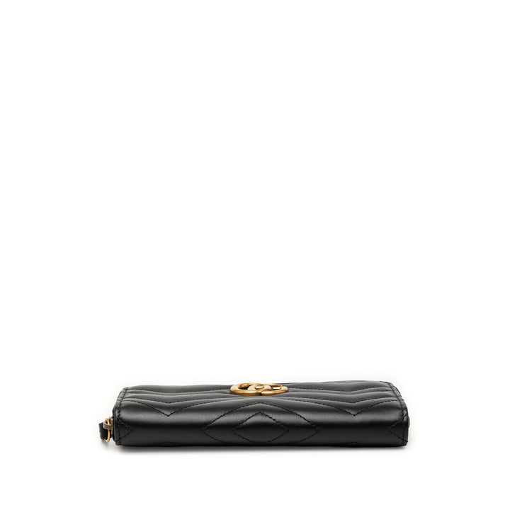 Gucci GG Marmont Matelasse Cuir de veau Zip Around Portefeuille
