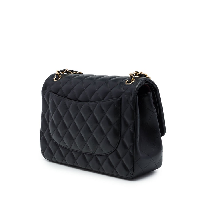 Chanel Classic Double rabat Jumbo Cuir d'agneau Noir – vue 2 – GABY PARIS