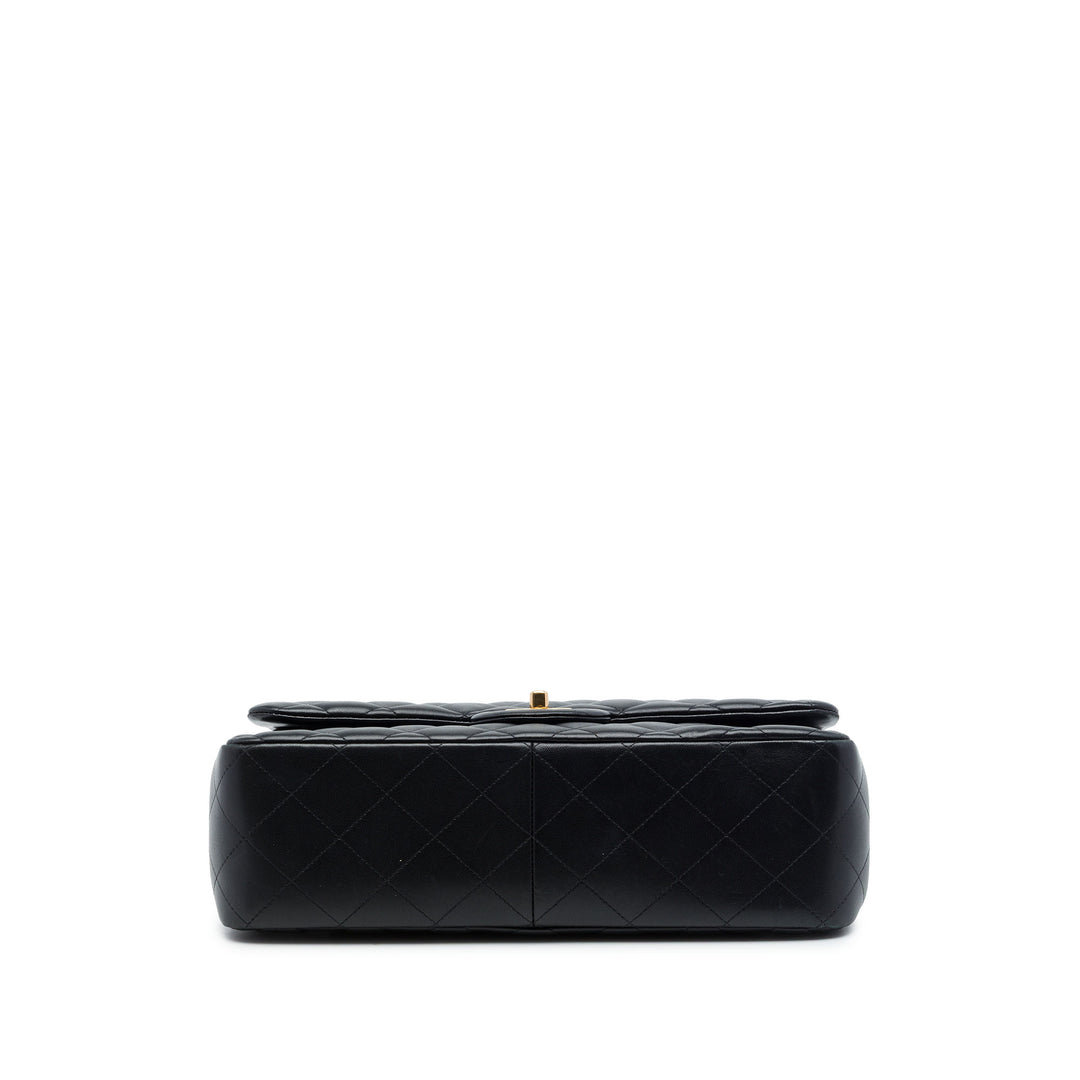 Chanel Classic Double rabat Jumbo Cuir d'agneau Noir – vue 3 – GABY PARIS