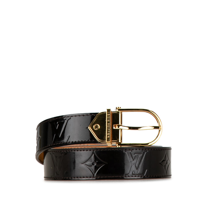 Monogram Vernis Belt Black - Gaby Paris