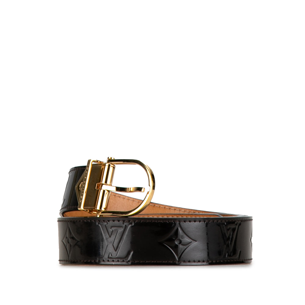 Monogram Vernis Belt Black - Gaby Paris