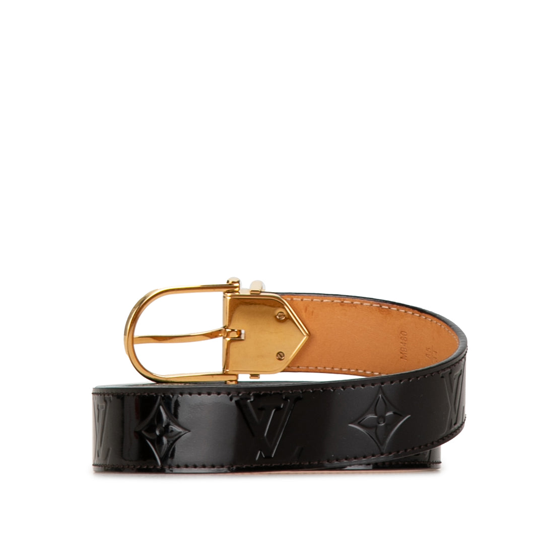 Monogram Vernis Belt Black - Gaby Paris