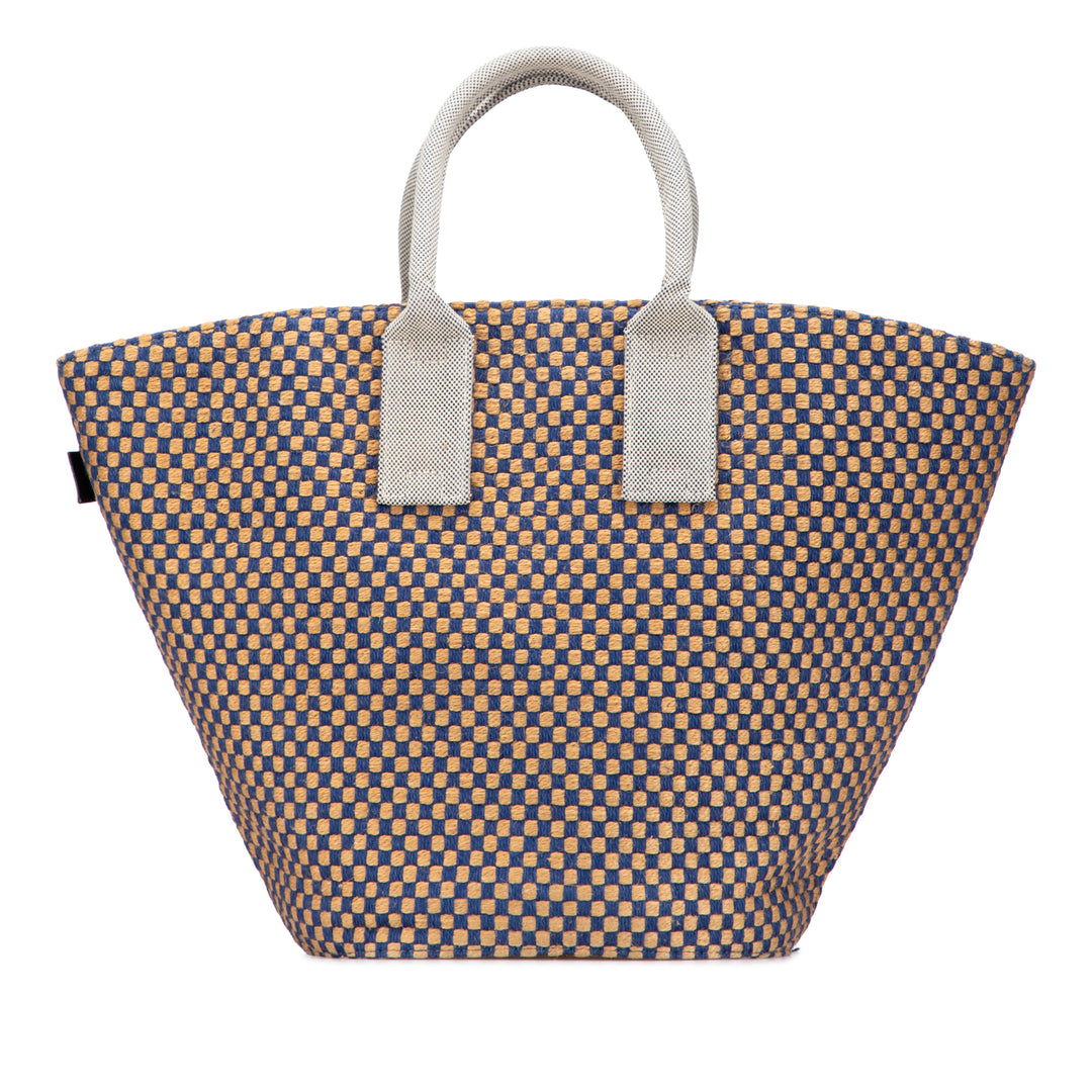 Linen and Jute Panier Bus Tote GM Brown - Gaby Paris