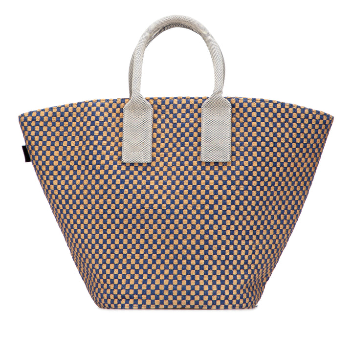 Linen and Jute Panier Bus Tote GM Brown - Gaby Paris