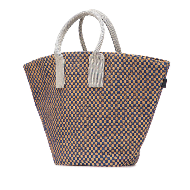 Linen and Jute Panier Bus Tote GM Brown - Gaby Paris