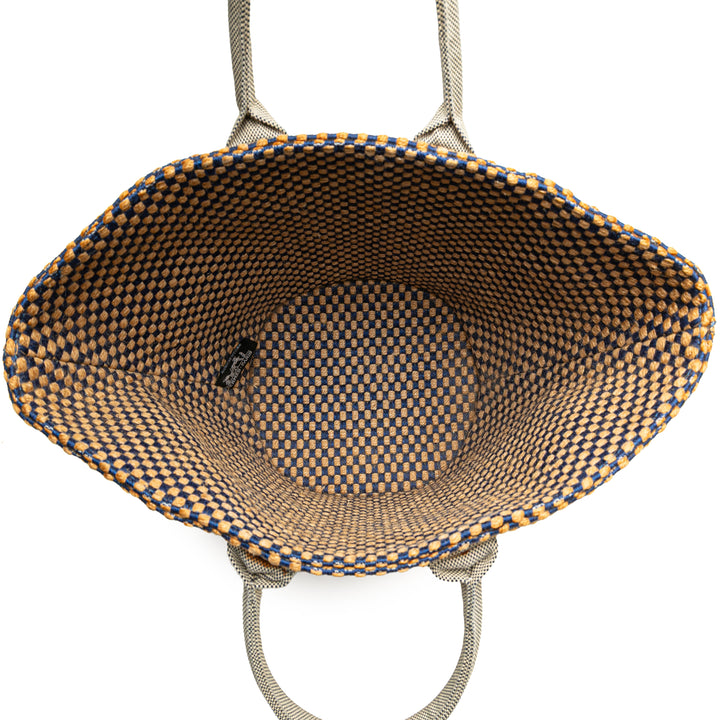 Linen and Jute Panier Bus Tote GM Brown - Gaby Paris