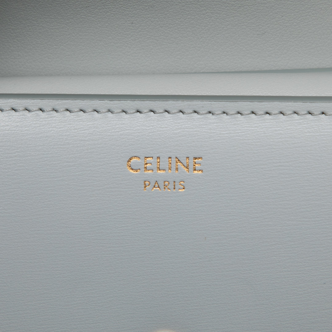 Celine brillant Cuir de veau Triomphe à rabat Small Portefeuille